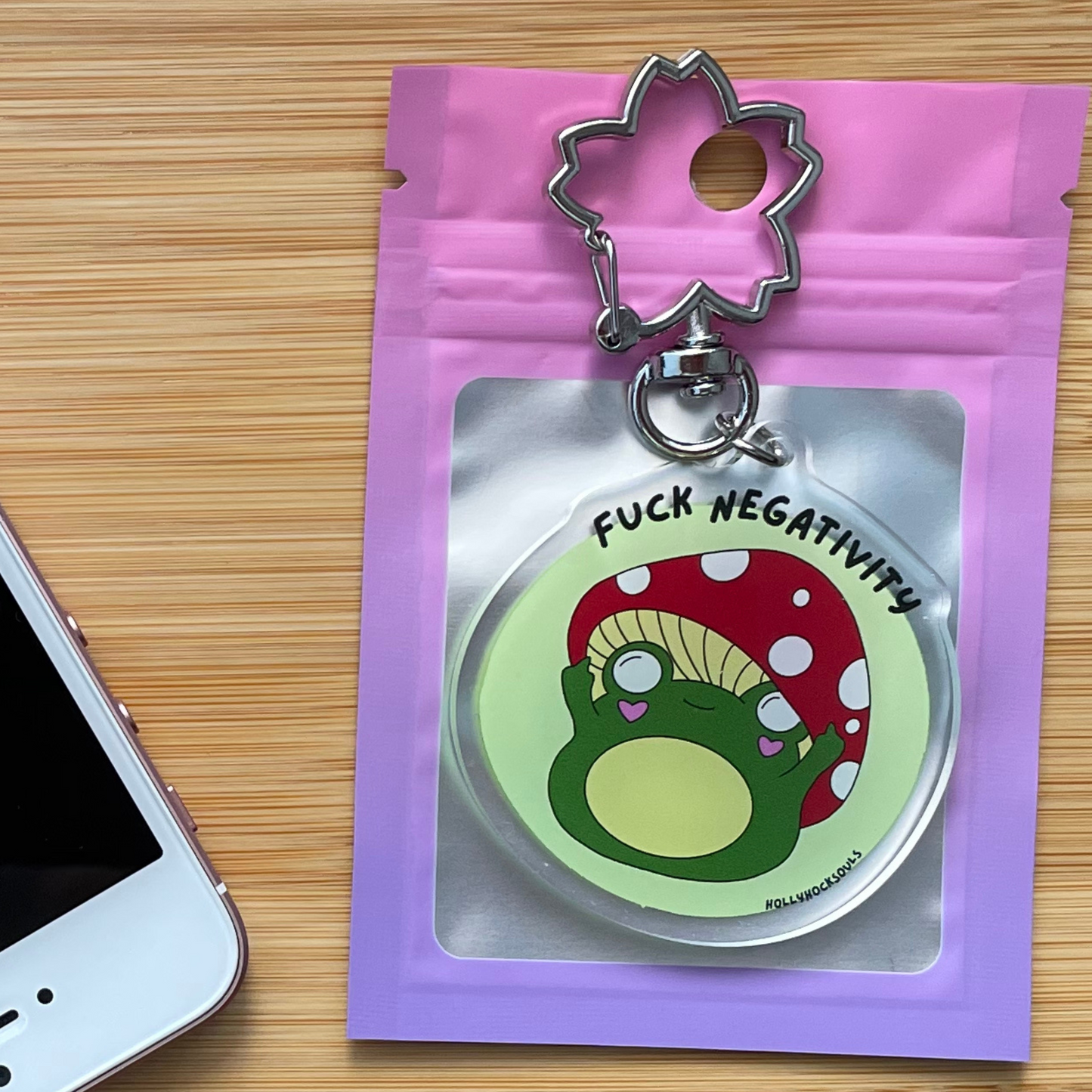 Mental health acrylic keychain kawaii_F negativity