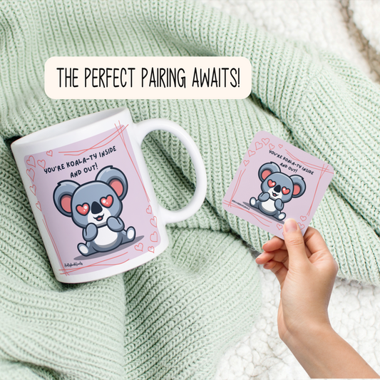 Ceramic mug and coaster_Cute Koala