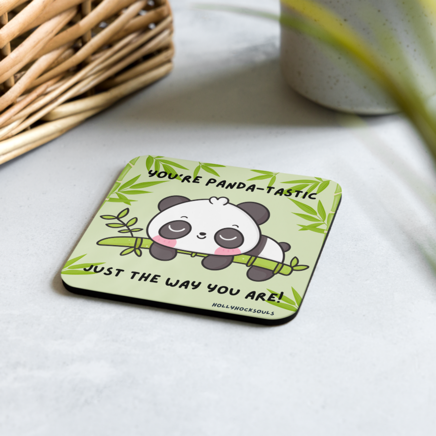 Ceramic mug and coaster_Cute Panda