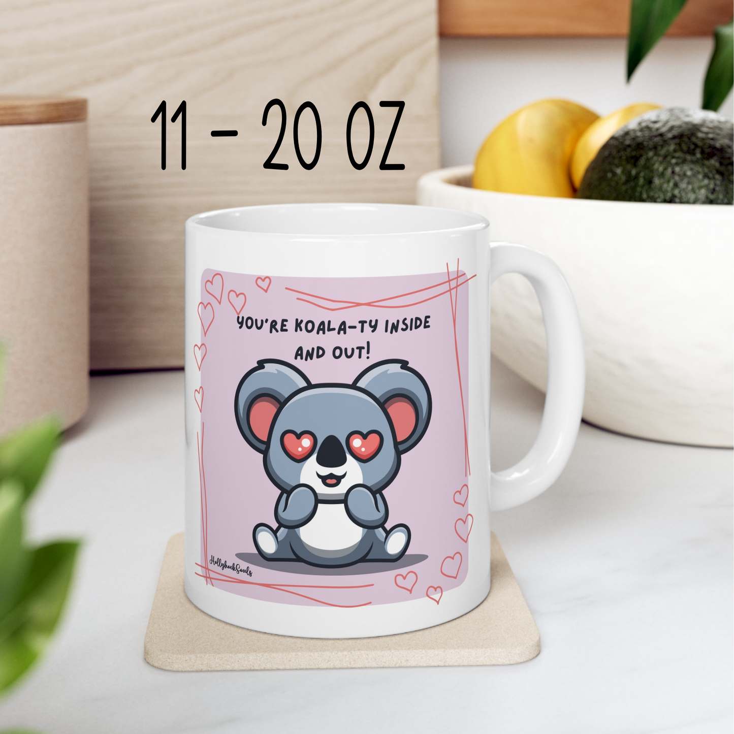 Ceramic mug and coaster_Cute Koala