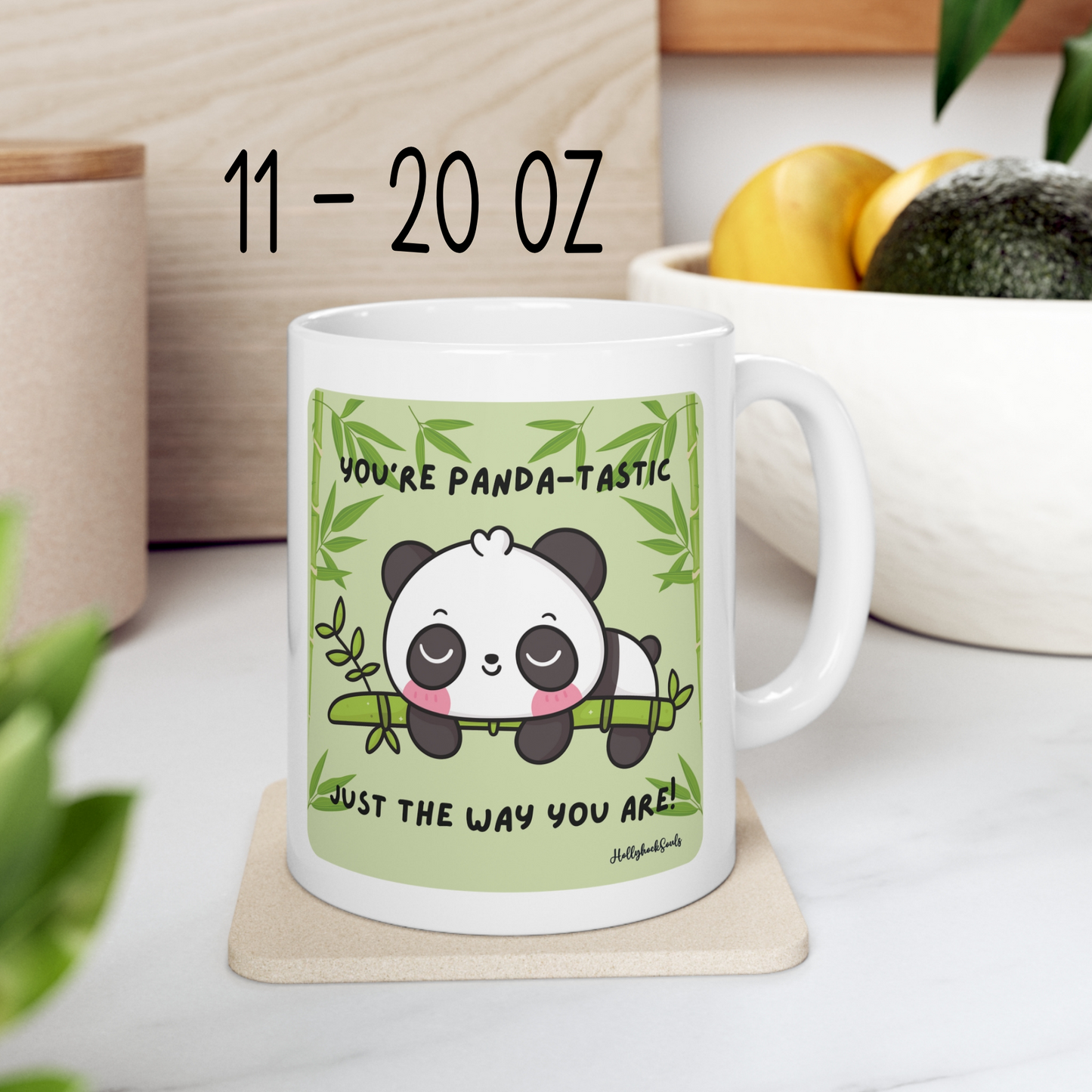 Ceramic mug and coaster_Cute Panda