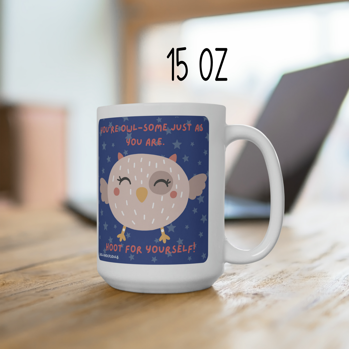 Ceramic mug and coaster_Cute Owl