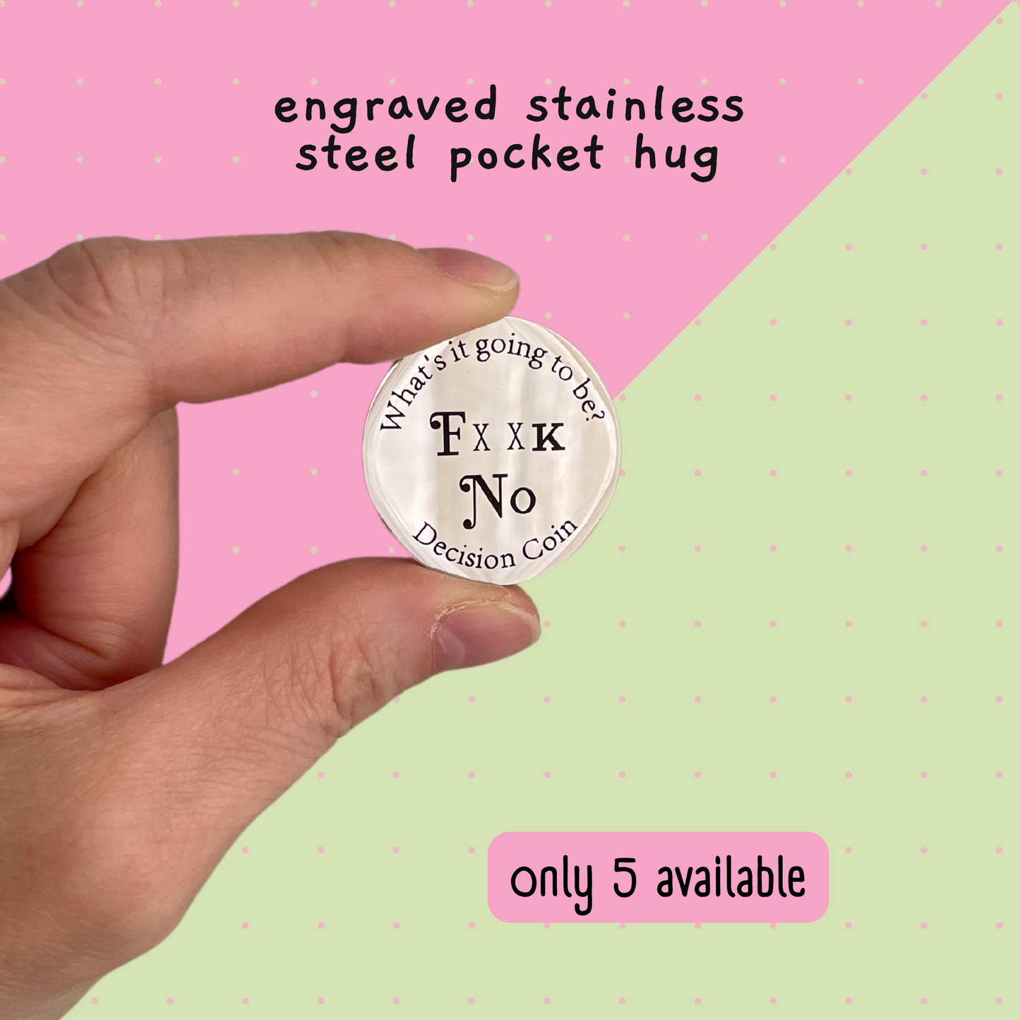 Pocket Hug_Decision Coin, motivational gift under $20