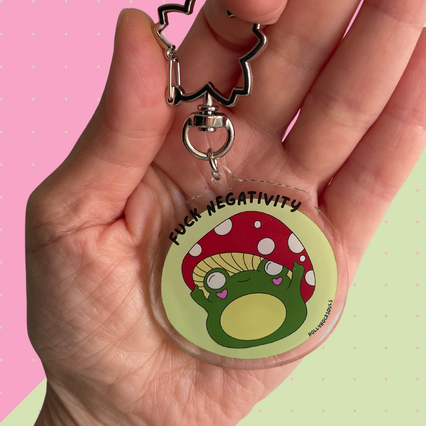 Mental health acrylic keychain kawaii_F negativity