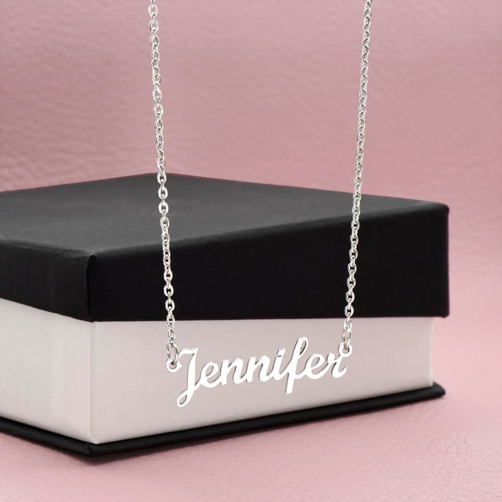 Personalized name necklace to empower positivity