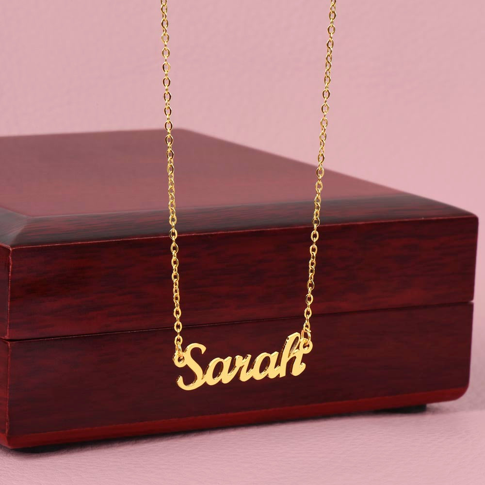 Personalized name necklace to empower positivity