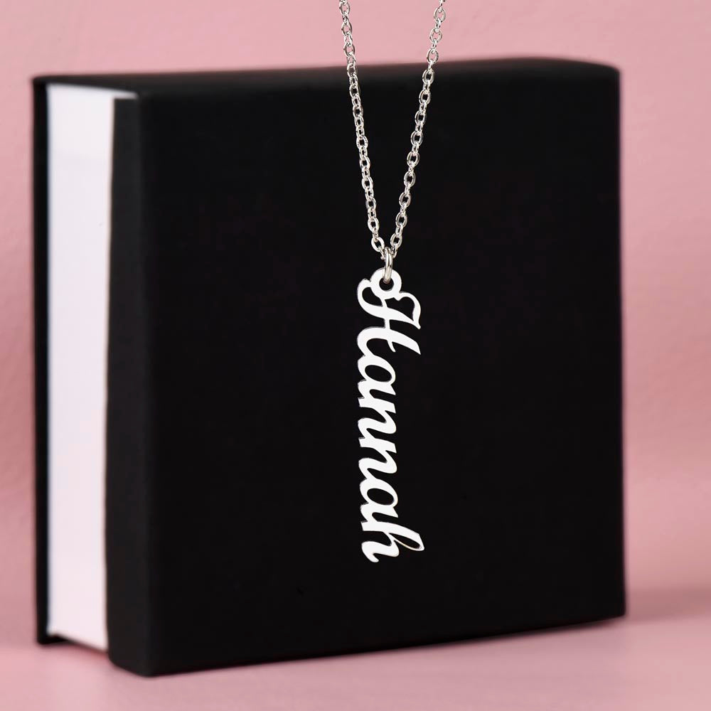 Personalized name necklace with motivational message